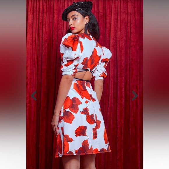 Women’s Autumn Adeigbo red Gisele Dress Dress Sz 8‎ - Picture 1 of 14